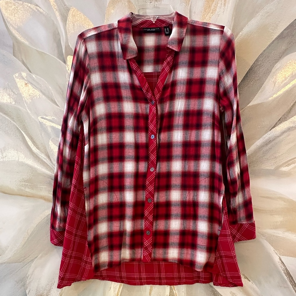 Susan Graver Hi - Low Button Down Top
